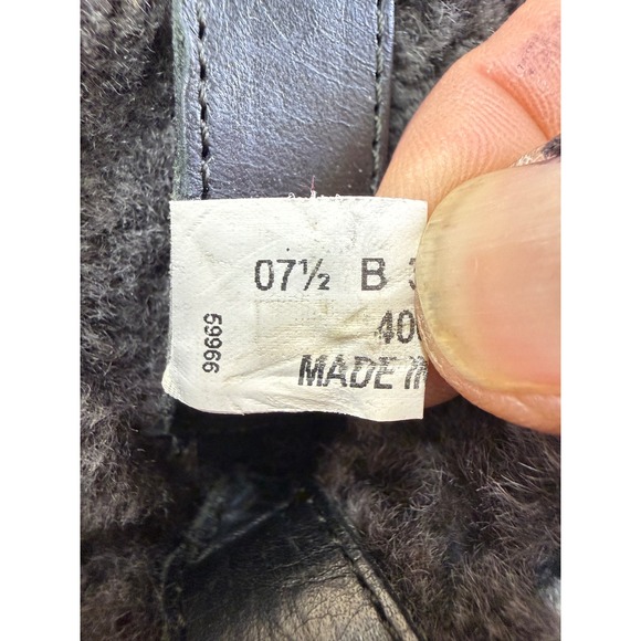 FRYE Black Leather Fur Lined Winter Boots Women Size 7.5 M solid leather w/issue - Picture 6 of 16